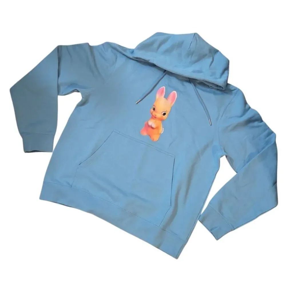 Sandro Pullover Bunnie Hoodie Bleu Clair XXLarge